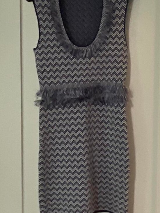 Ronny Kobo Collection Dresses & Skirts - Ronny Kobo 'Tyanna Chevron Print Fringe Bodycon Dress', Size M, Stylish, Flirty